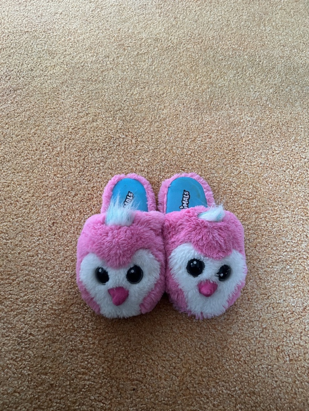Pink Plush Owl Women's Slippers - Cozy Indoor Slip-Ons
